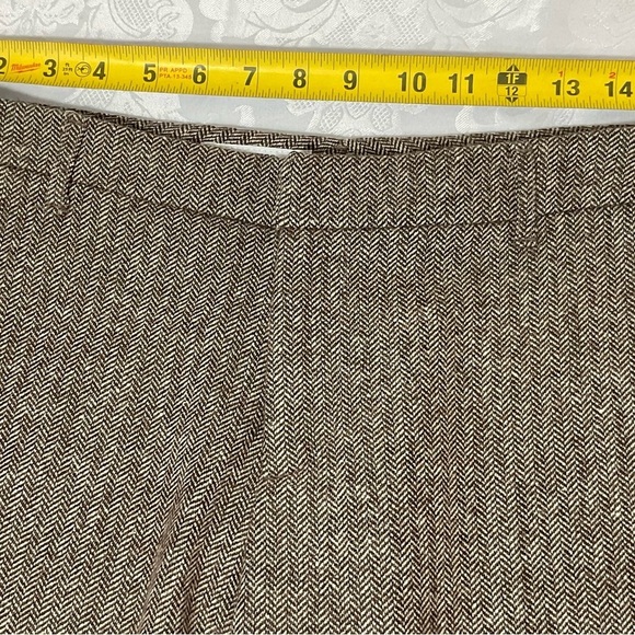 VERTIGO Paris Womens Flat Front Wide Leg Pants Size 10 Made France Wool Blend - Picture 6 of 9